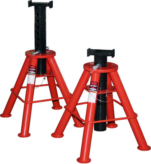 81208i 10 Ton Cap. Jack Stands - Pin Type-(Low) - Imported