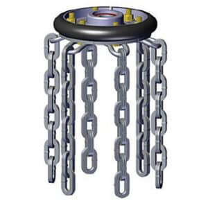 0963-8 Insta-Chain Small Chain Wheel Complete - 8 Link/6 Strand